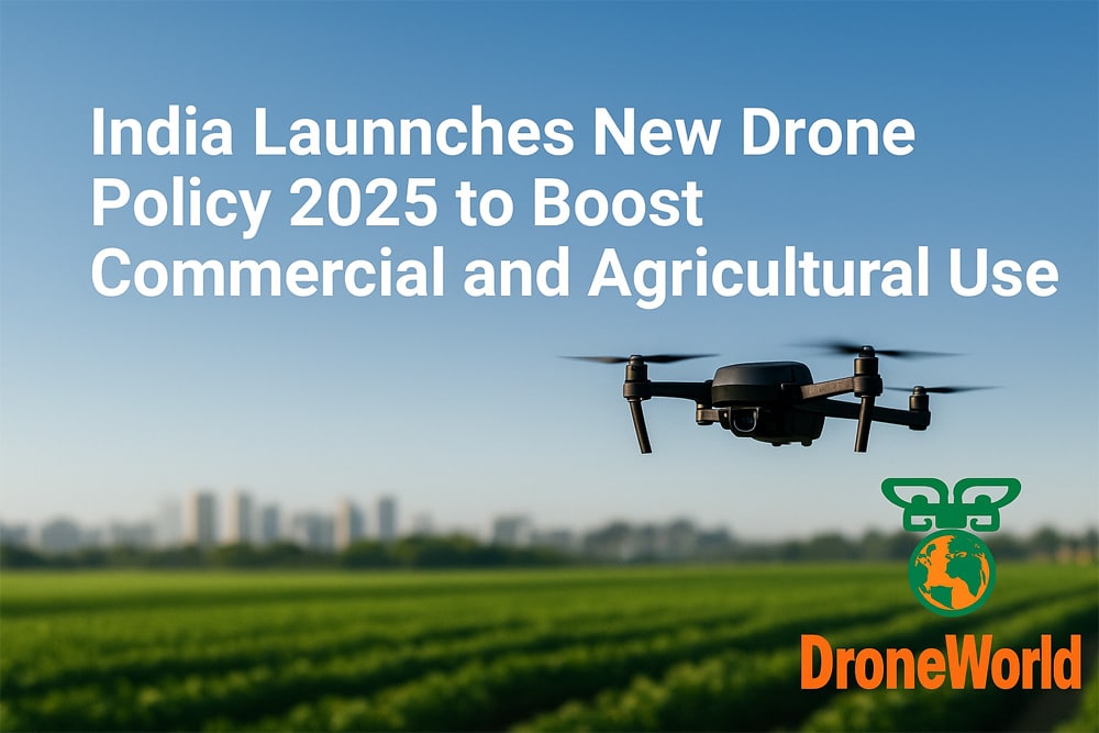India Launches New Drone Policy 2025 to Boost Commercial and Agricultural Use