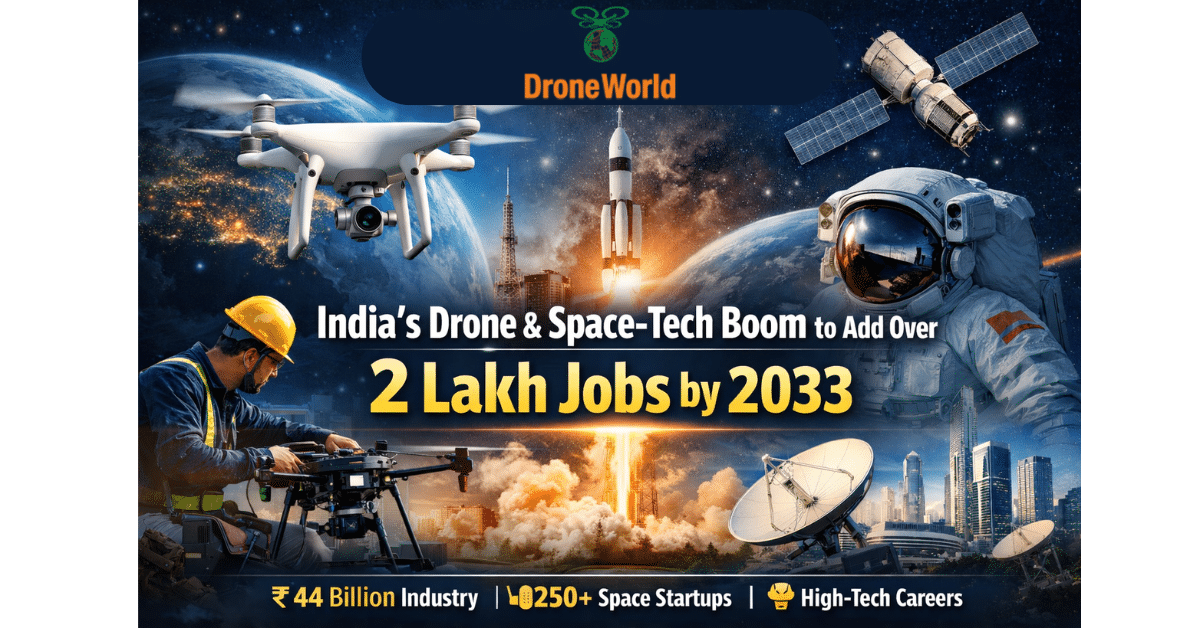 India’s Drone & Space-Tech Boom to Add Over 2 Lakh Jobs by 2033