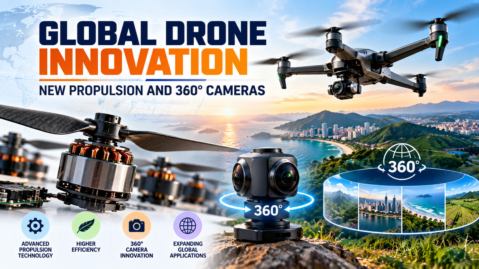 Global Drone Innovation: New Propulsion and 360° Cameras
